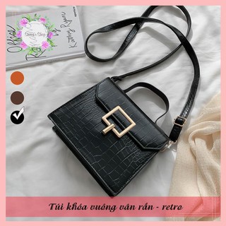 Túi Xách Nữ 💖FREESHIP💖Túi Xách Nữ Đẹp Hàng Quảng Châu Khóa Vuông Siêu Xịn Phong Cách Retro