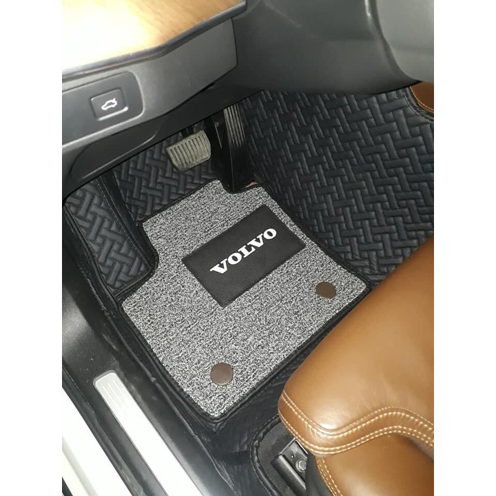 Thảm lót sàn 6D da Cacbon cao cấp cho Volvo XC60, Volvo XC40