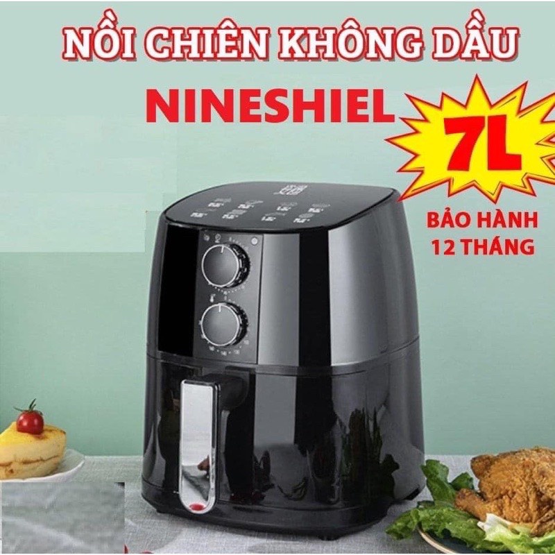 Nồi Chiên Không Dầu NINESHIELD Dung Tích 7L, 8L KB-5005M chính hãng
