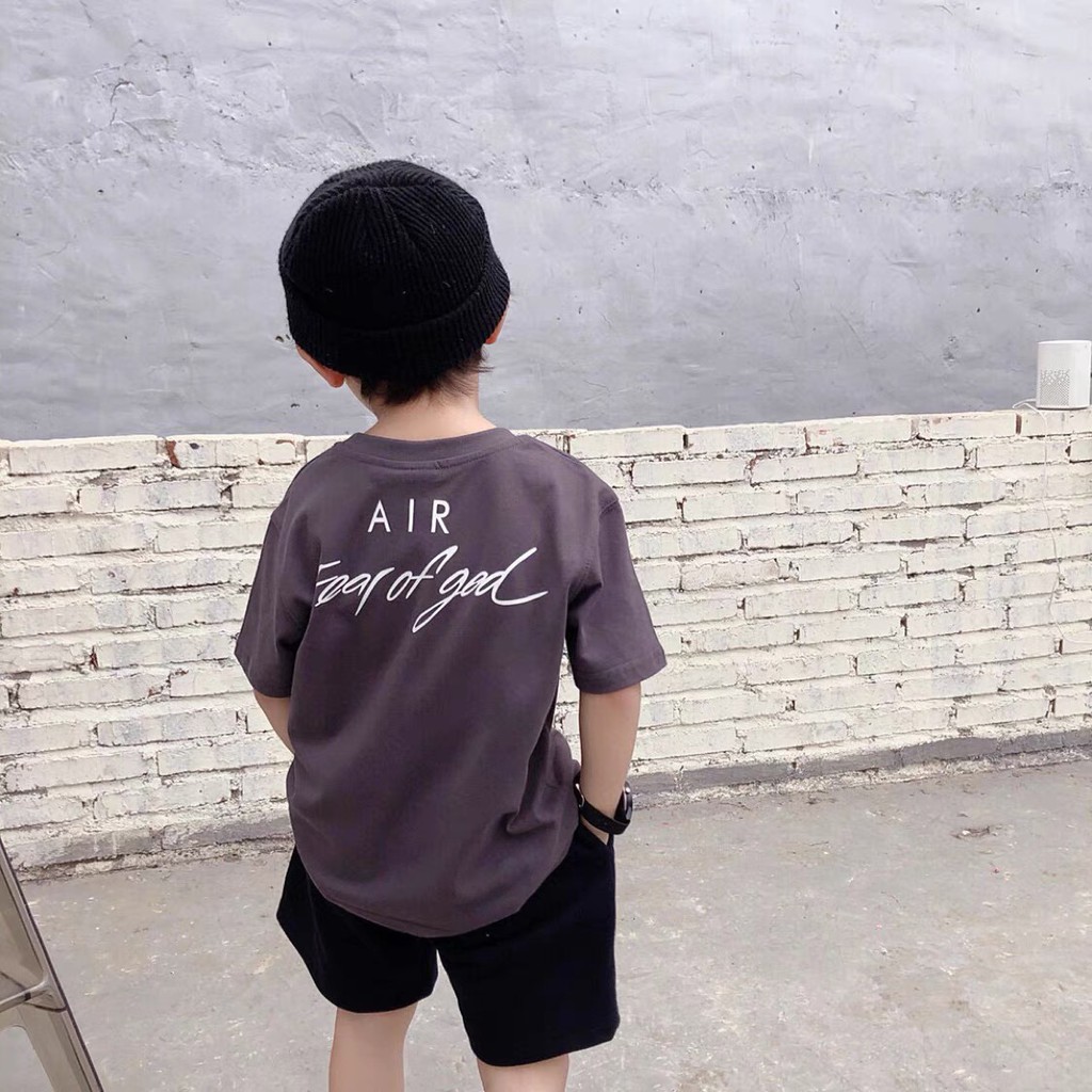 Áo thun tay lỡ cho bé Fear of god Air ,áo phông nam nữ unisex, Samyy_vn