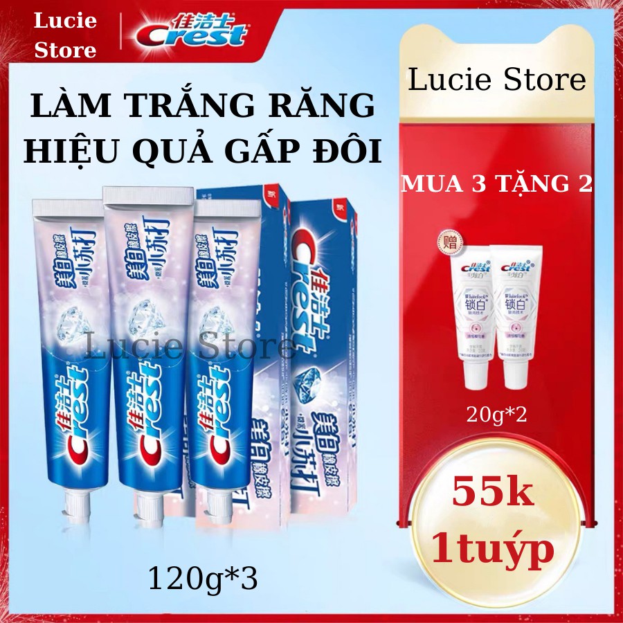 Kem Đánh Răng Crest Chĩnh Hãng Vợt Sale - Công Nghệ Mới Whitelock - Làm Trắng Răng Cực Nhanh - Tác Động kép