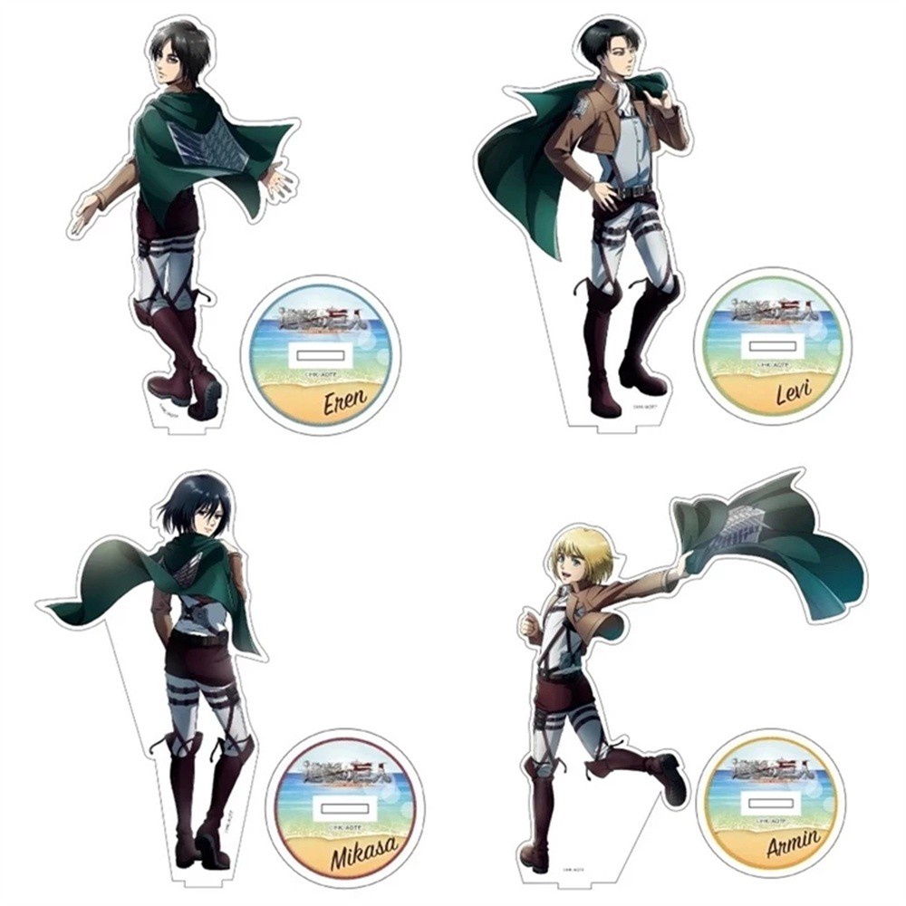 Thẻ đứng để bàn hình nhân vật trong anime Attack On Titan nhiều kiểu tùy chọn bằng chất liệu acrylic
