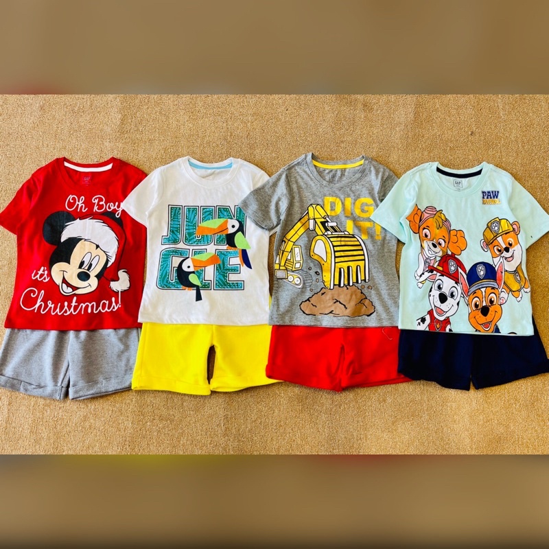 𝗦𝗵𝗼𝗽 𝗠𝗲̣ 𝗕𝗼𝗯 𝟴𝟲 - Bộ cộc bé trai 1-5 tuổi 9-25kg hàng vải dư chất cotton quần da cá cực đẹp