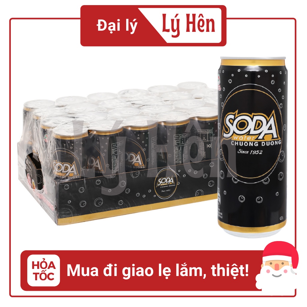 Thùng 24 Lon Nước Ngọt Có Gas Soda Chương Dương Soft Drink Lon 330ml Date Luôn Mới