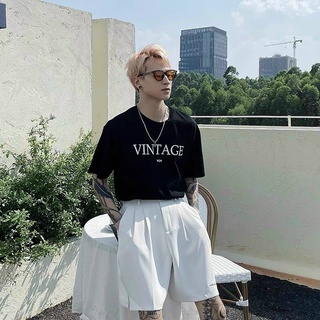 áo thun vintage trắng đen