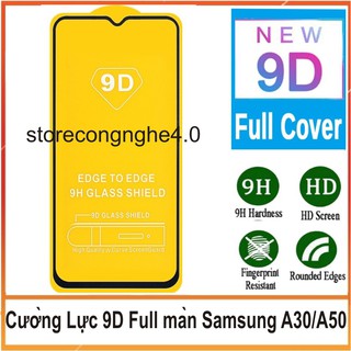 Samsung A30/A50 _ Kính Cường Lực 9D Full Màn Hình & Keo Full Màn