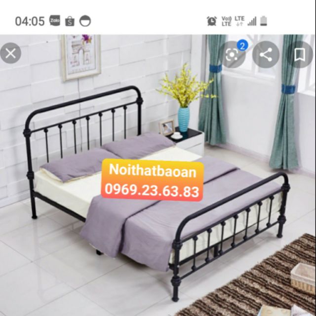 Giường sắt mỹ nghệ 1m4x2m | BigBuy360 - bigbuy360.vn