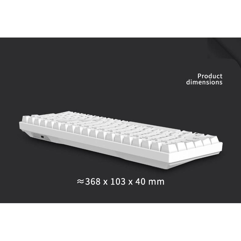 New 2021 -Bàn phím cơ không dây bluetooth Royal Kludge RK100 Pin sạc 3750mAh 100 phím với 3 chế độ kết nối hiện đại