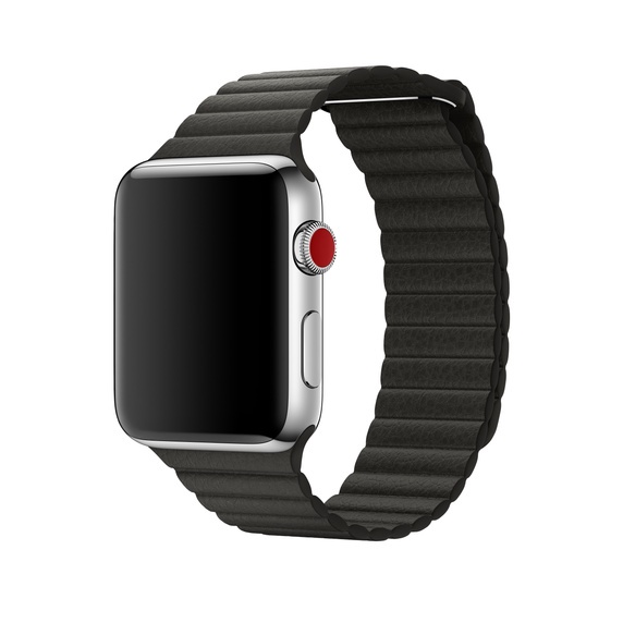 [Chính Hãng] Dây Đeo Cho Apple Watch Charcoal Gray Leather Loop