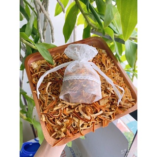 Túi thơm vỏ cam quýt, oải hương giảm stress, chống say tàu xe