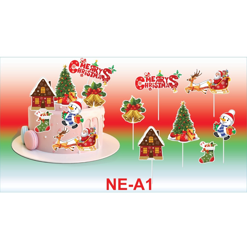 Set Cắm Noel Ngôi Nhà Ông Noel Xe có nhiều mẫu