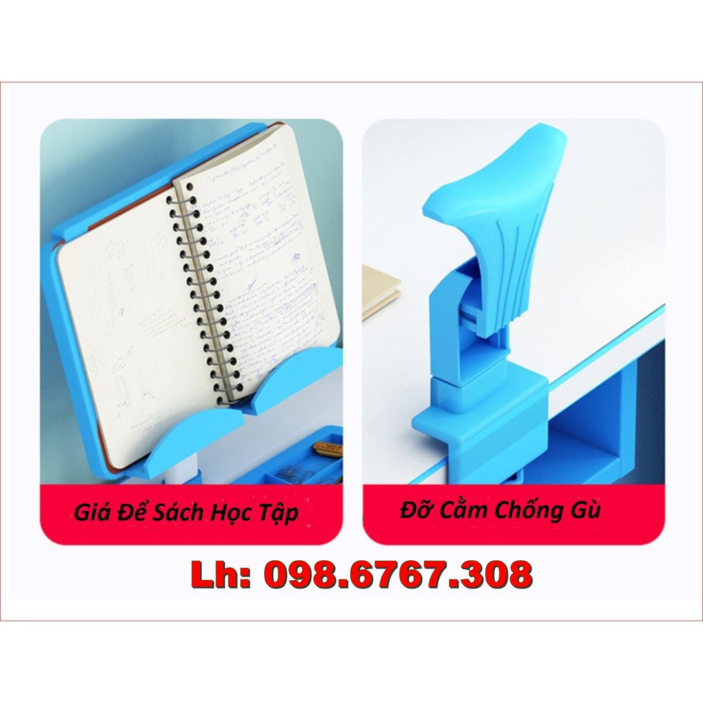 Bàn học cho bé 3-15 tuổi, chống gù, chống cận, có giá để sách, Ipad, và đèn | BigBuy360 - bigbuy360.vn