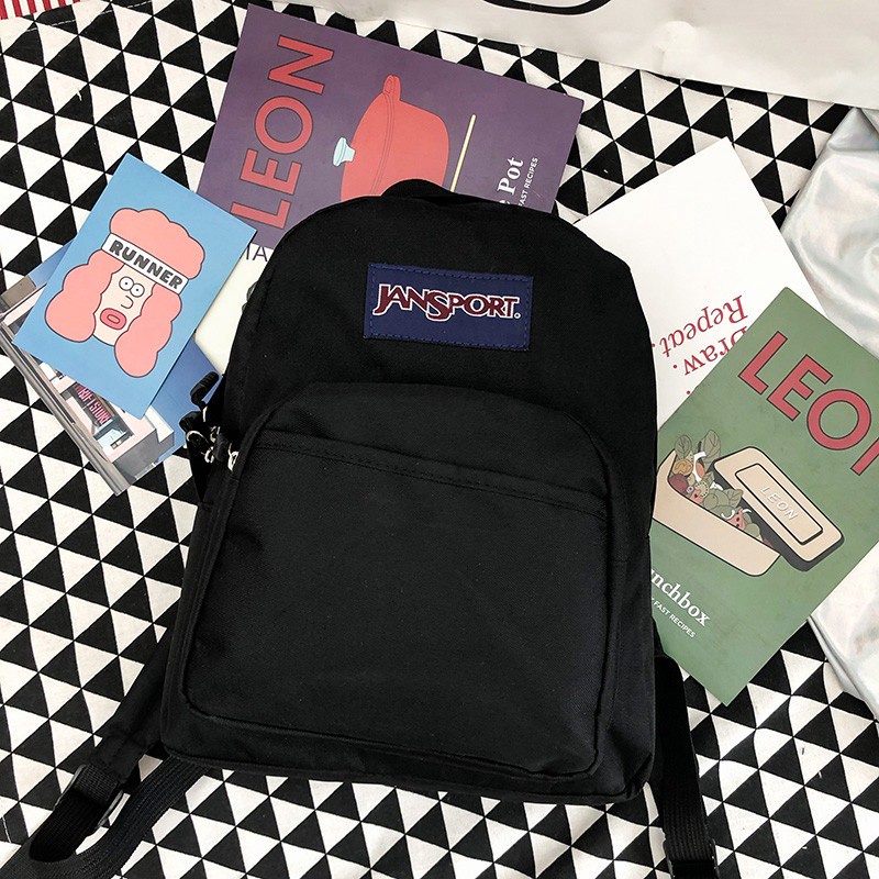 JANSPORT Ba lô vải Canvas phong cách thể thao năng động