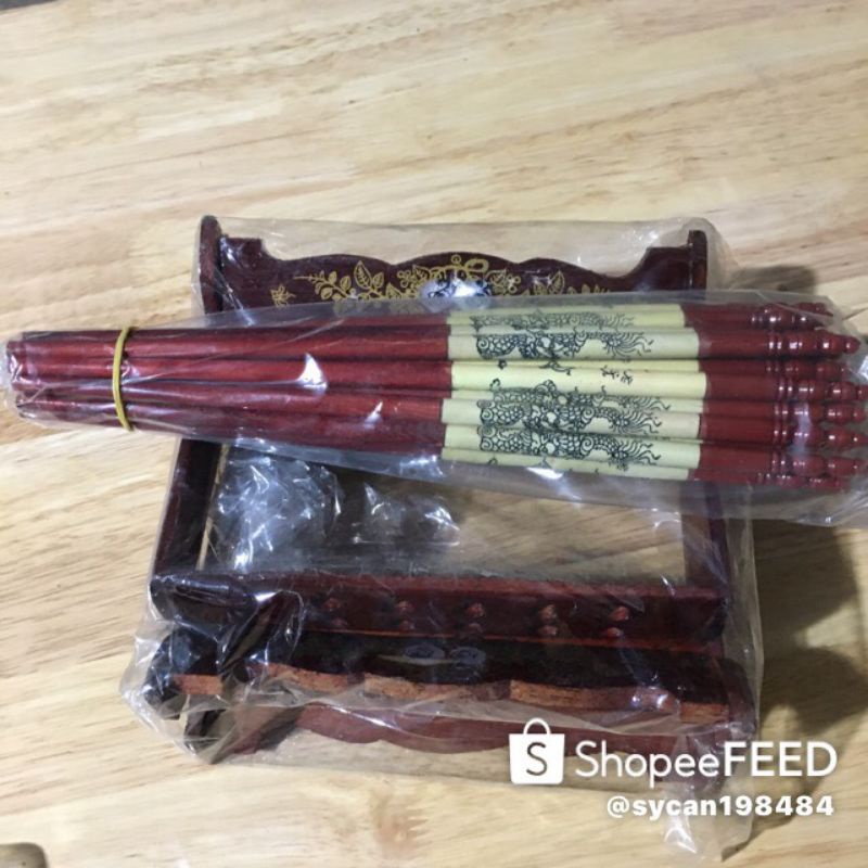 Bộ Đũa Thờ mỹ nghệ gắn đá cao cấp 10 đôi