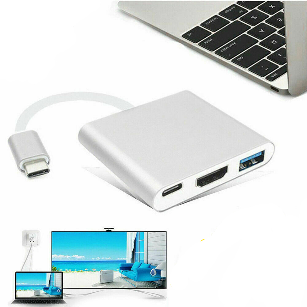 USB-C To HDMI 3 in1 Cable Converter/For Samsung Huawei Apple Macbook Usb 3.1 Thunderbolt 3/Type C Switch To HDMI 4K Adapter Cable