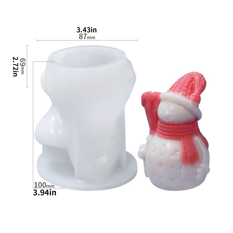 Khuôn Làm Nến Thơm Hình Cây Thông Giáng Sinh 3D Bằng Silicone DIY