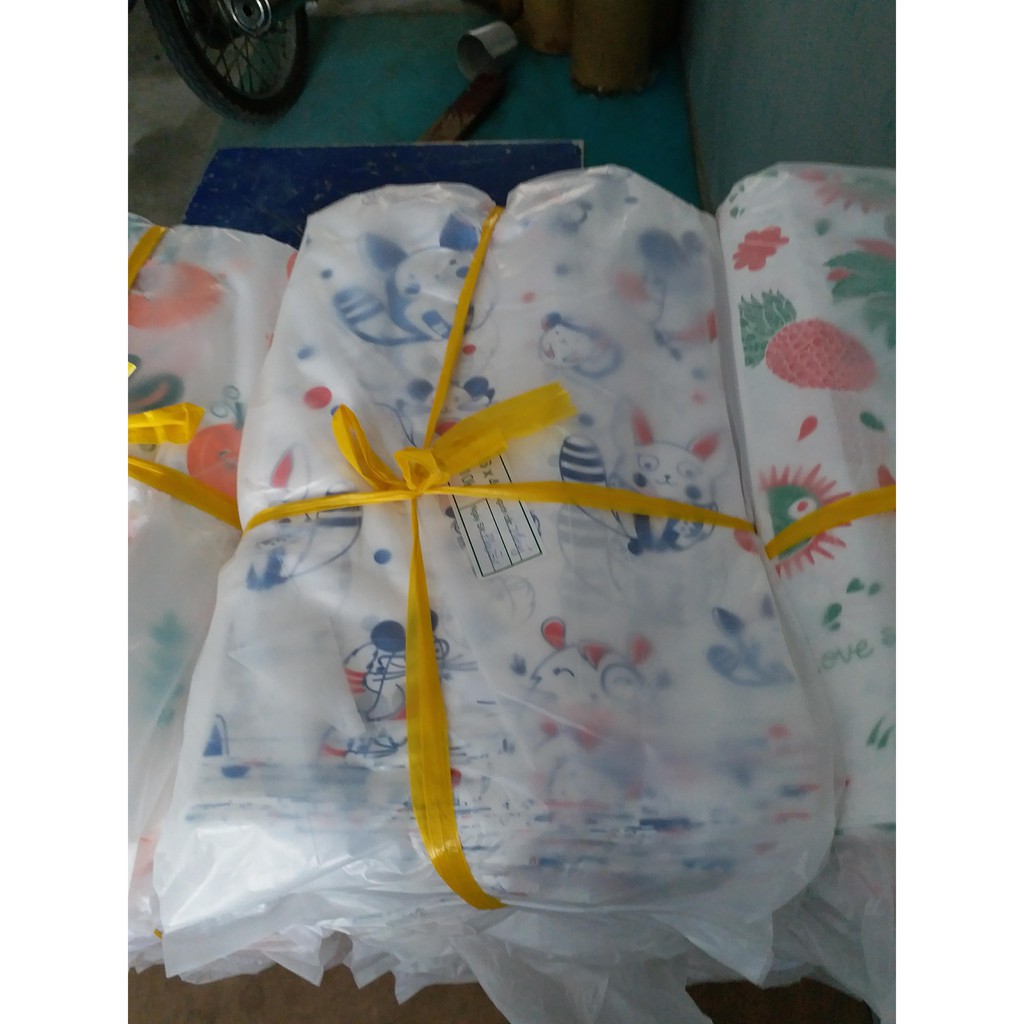 [Đẹp mà Rẻ]1 kg túi bọc xốp ni lông in hình hoa văn bao đựng quần áo hàng hóa bịch nilon thực phẩm (túi nilon gói hàng)