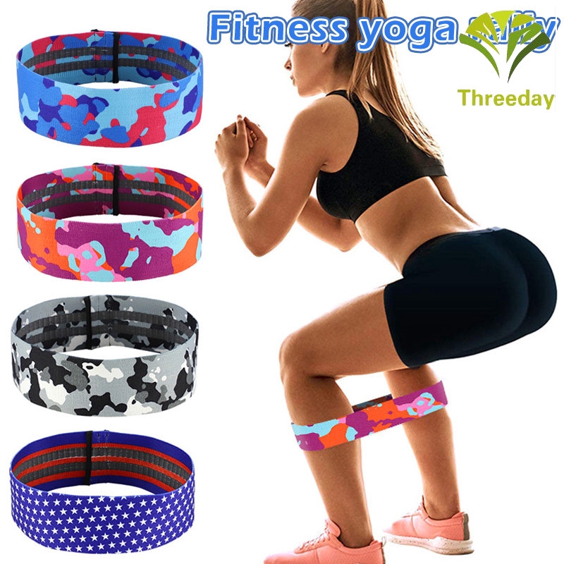 3D❤ Yoga Resistance Band Anti-slip Workout Exercise Stretch Band for Leg Hip Training