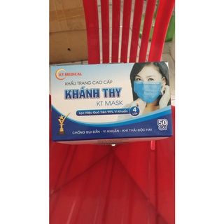 Khẩu trang y tế Khánh Thy kháng khuẩn 4 lớp hộp 50 cái