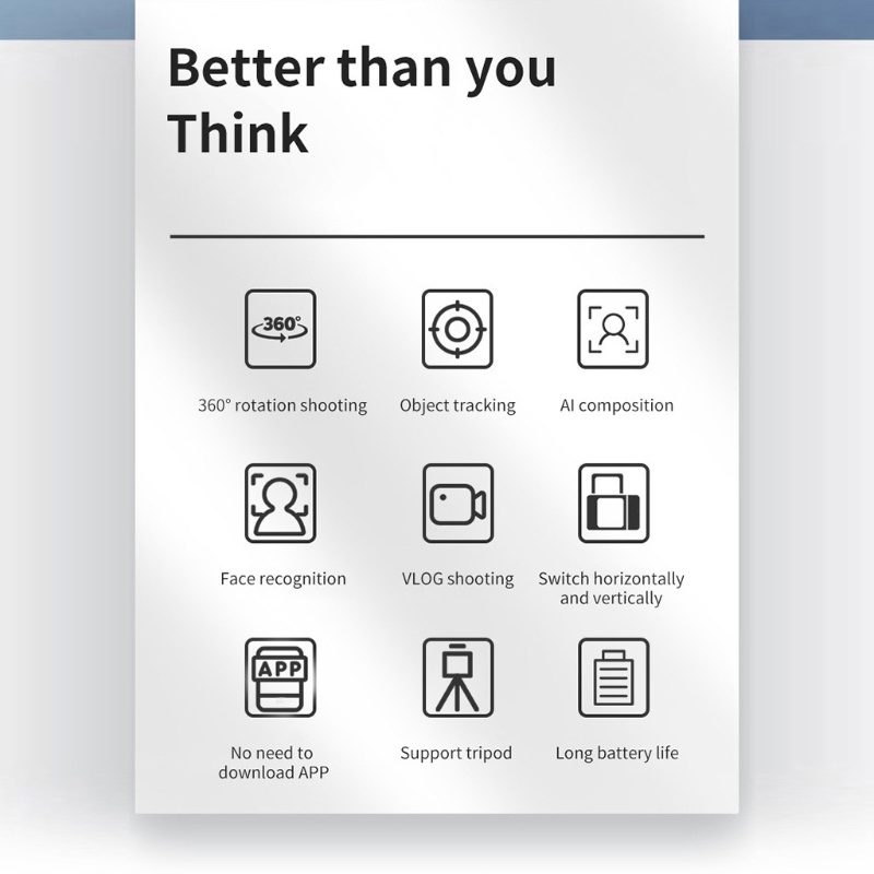 Gậy chống rung có thể xoay 360 độ cho điện thoại thông minh
 | BigBuy360 - bigbuy360.vn