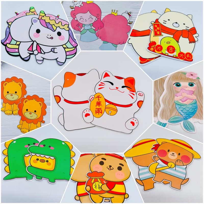 50 bao lì xì chibi nhiều mẫu 2023, bao lì xì tết