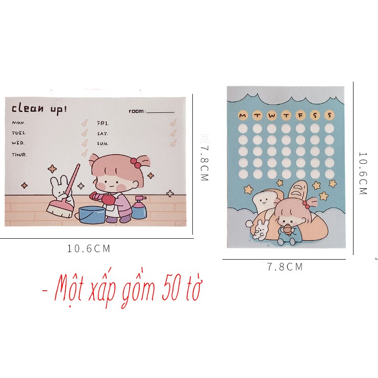 Giấy Note Pad Memo Pad Ghi Chép Tiện Dụng - Bộ Couple RF Soft Pastel Purple