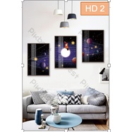 [CANVAS KIM TUYẾN] TRANH BỘ 3 TREO TƯỜNG  CỠ ĐẠI -KÈM KHUNG - HOẠT HÌNH TREO PHÒNG EM BÉ (BABY) - MELYHOME- TB3FGC10