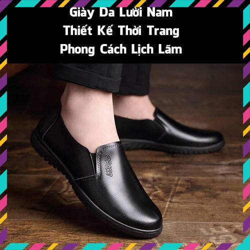 Giày Da Lười Nam Chống Thấm Nước, Giầy Công Sở Thời Trang Hàn Quốc Đẹp, Cao Cấp Dùng Đi Làm, Đi Chơi Và Du Lịch