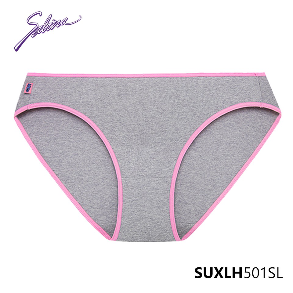 Combo Áo Lót Mút Vừa Và Quần Đồng Bộ Xám Viền Hồng Phối Hoa Văn Ano Collection By Sabina SBXLH501SL+SUXLH501SL | BigBuy360 - bigbuy360.vn