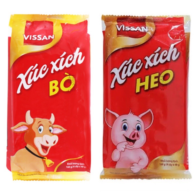 XÚC XÍCH TIỆT TRÙNG HEO - BÒ VISSAN 160G