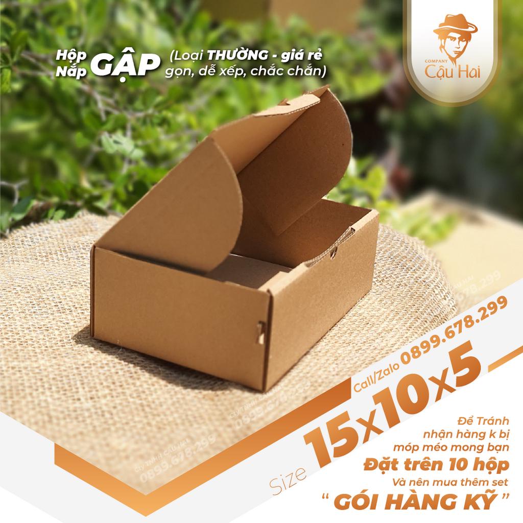 Hộp carton nắp GẬP 15x10x5