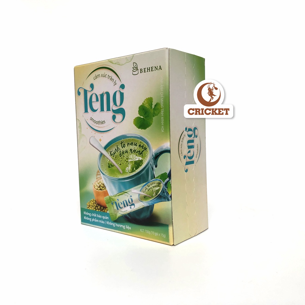 BỘT RAU MÁ ĐẬU XANH Hộp 150g (10 gói x 15gr) - RAU MÁ UỐNG LIỀN GIÚP GIẢI NHIỆT THANH MÁT CƠ THỂ