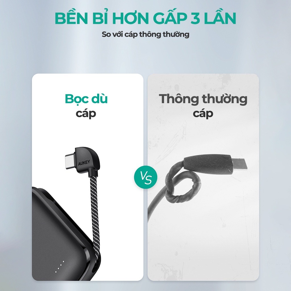 Pin sạc dự phòng 10000mAh Sạc Nhanh 18W Aukey PB-N73C  - Hàng Chính Hãng BH 18 Tháng