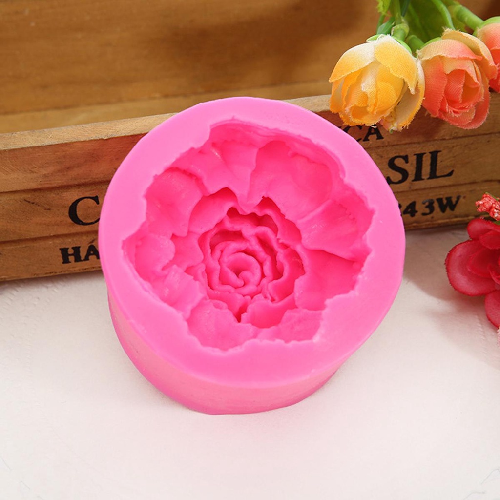Khuôn Silicone Tạo Hình Hoa Hồng Trang Trí Bánh