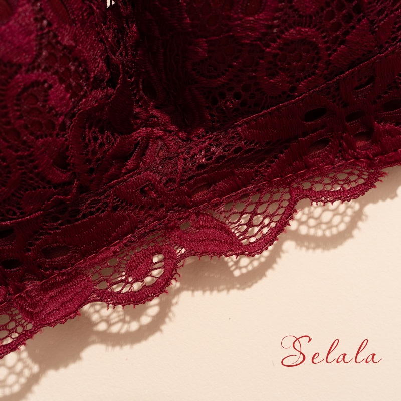 Áo Lót Ren Hoa Selala Nâng Ngực Bàn Tay 2.5cm Thông Thoáng Ko Hằn Mỡ AV19