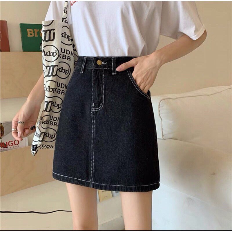 Chân váy bò dáng chữ A xinh xắn | BigBuy360 - bigbuy360.vn