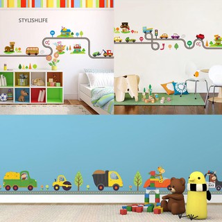 Giấy dán tường họa tiết đường phố độc đáo trang trí nội thất