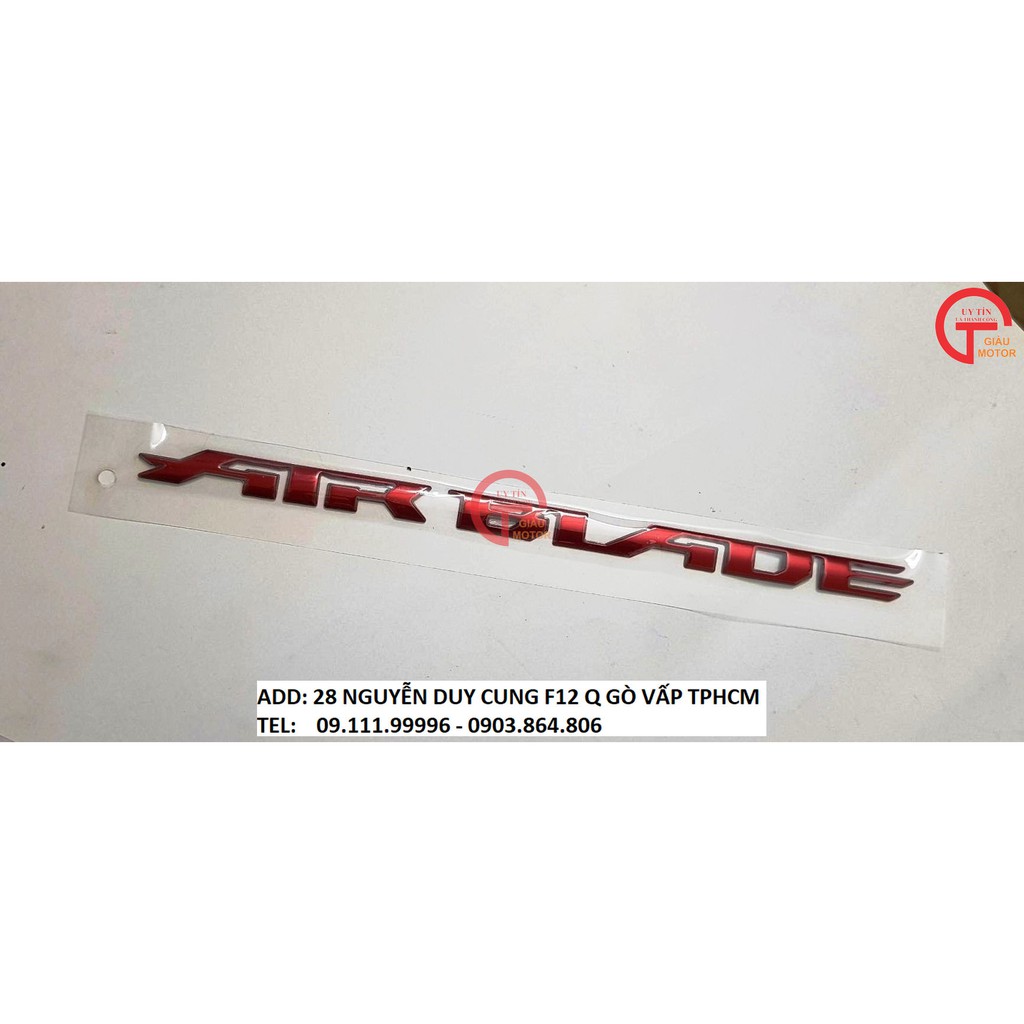 [GIÁ SỐC] CẶP CHỮ AIR BLADE LOẠI TỐT MÀU ĐỎ MẪU 01 DÁN XE HONDA AIR BLADE 2013 ,TINH SẢO