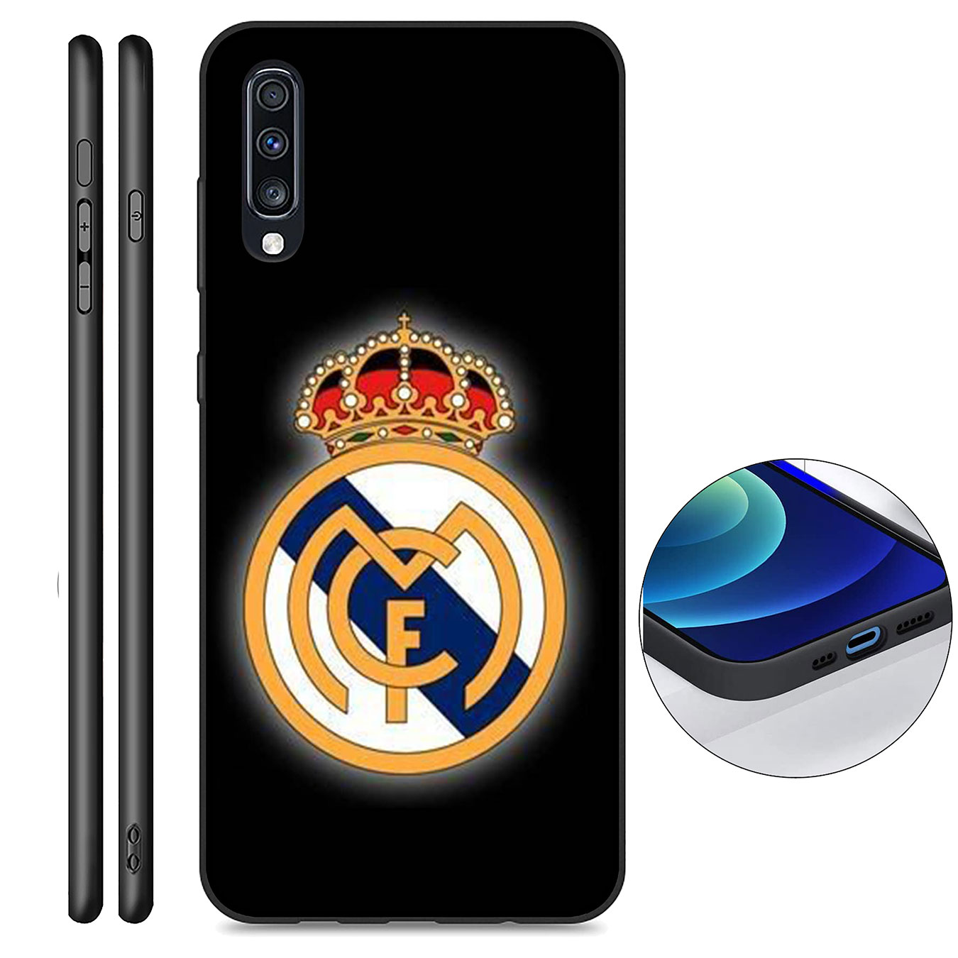 Ốp Điện Thoại Silicon Mềm Hình Câu Lạc Bộ Bóng Đá Real Madrid Cho Samsung Galaxy S21 Ultra S8 Plus F62 M A32 A52 A72 S21 + S8 + S21Plus