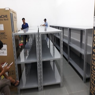Quá Rẻ - Kệ sắt v lỗ, cao 1m, dài 1m, rộng 0,3m, 3 tầng