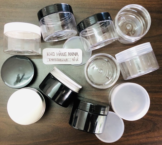 10 HỦ NHỰA NẮP NHÔM 100GR - BỘ 10 HỦ NHỰA TRÒN NẮP NHÔM THIẾC 100GR CÓ NẮP LÓT - 10 HỦ PET 100GR đựng Mỹ phẩm