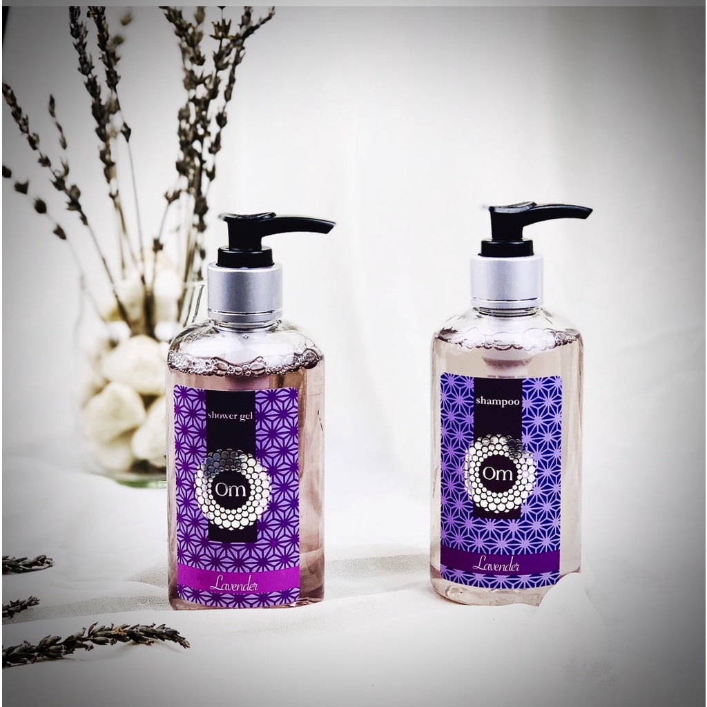 Combo Dầu gội ngừa rụng và sạch gàu dành cho tóc nhuộm Tinh Dầu Oải Hương Lavender 250ml - Om Fountain
