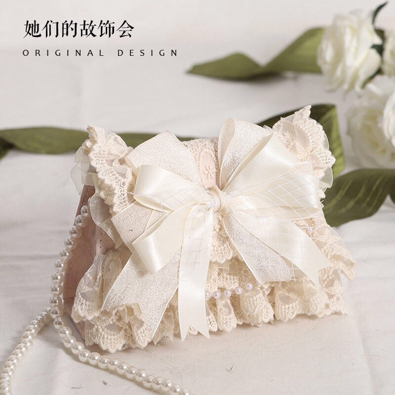 Túi ren nơ cao cấp 2021 - kiểu dáng tiểu thư