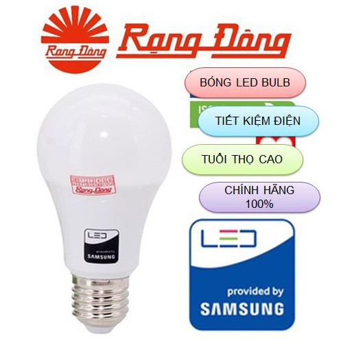 Bóng đèn LED Rạng Đông BULB chipled samsung 9W, 12W, 15W, 20W bảo hành 2 năm