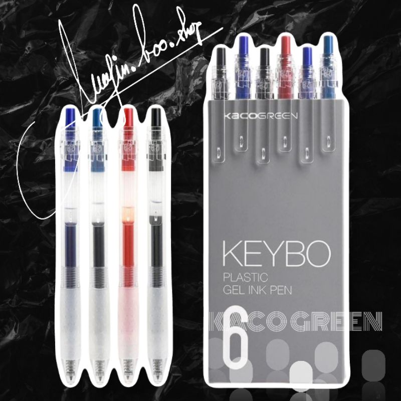 Bút gel KACO Keybo màu xanh đen cây lẻ