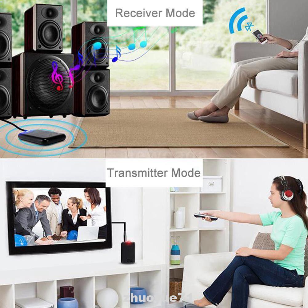 2 In 1 Transmitter Bluetooth Receiver Black Stereo Portable