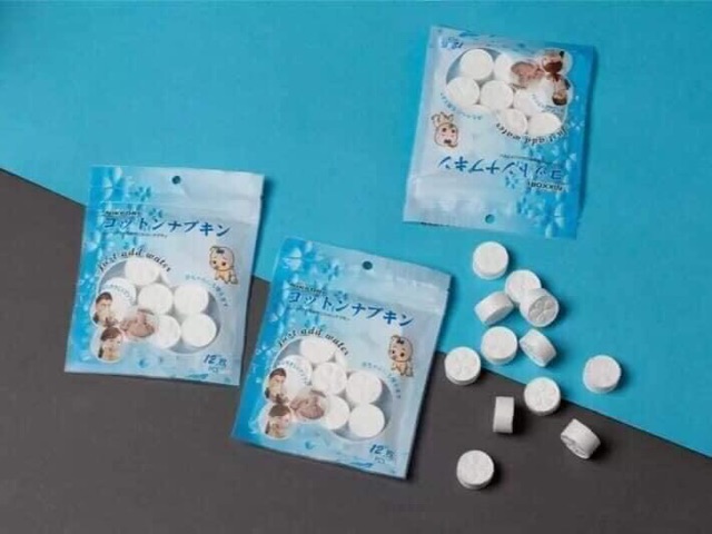 Túi 12/50 viên khăn mặt viên nén NIKKORI NHẬT BẢN