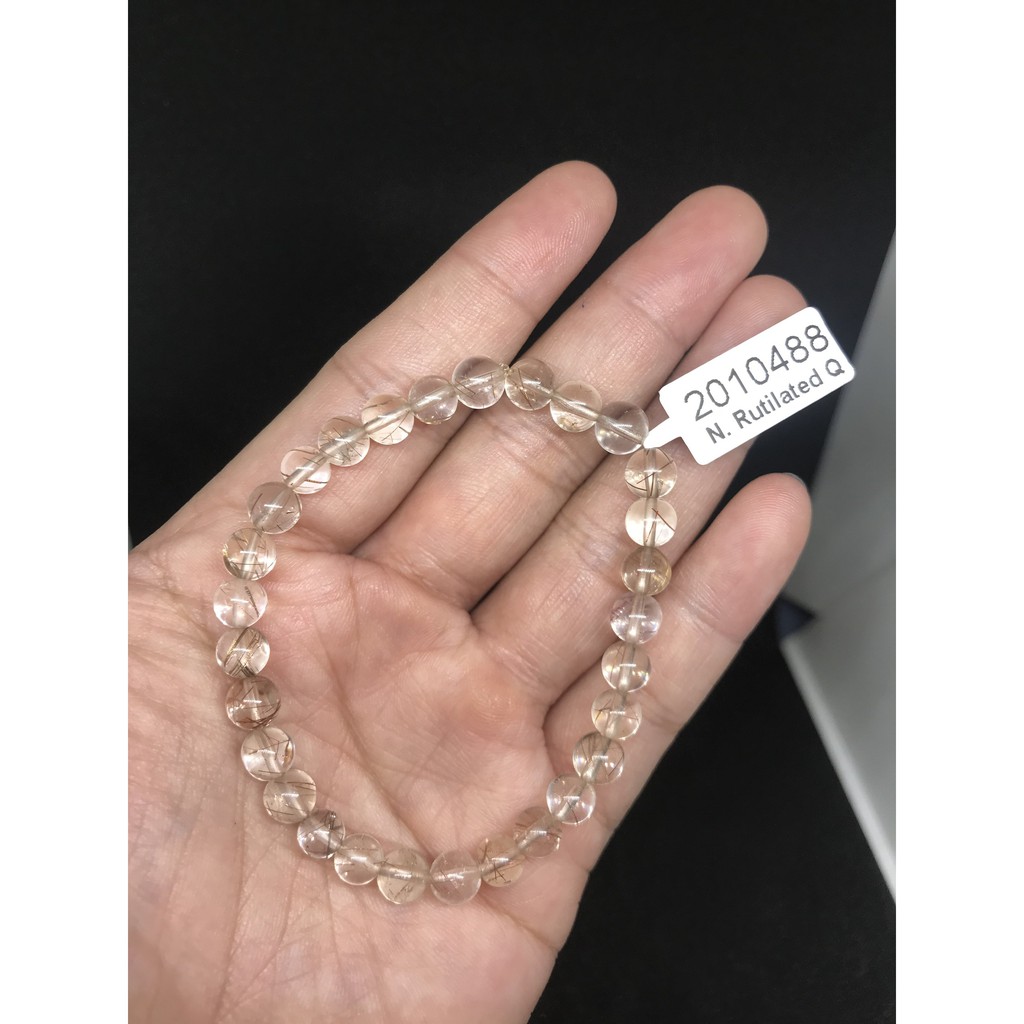 Vòng tay Rutilated nâu đỏ