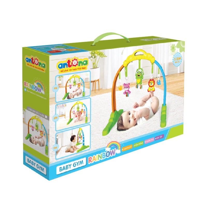 Đồ chơi Baby Gym Kệ cầu vồng Antona có nhạc giúp phát triển thể chất toàn diện cho bé từ 3 tháng tuổi