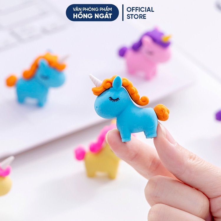 Tẩy bút chì ngựa pony có sừng, đồ dùng học tập dễ thương cute giá rẻ làm quà tặng học sinh văn phòng phẩm T13